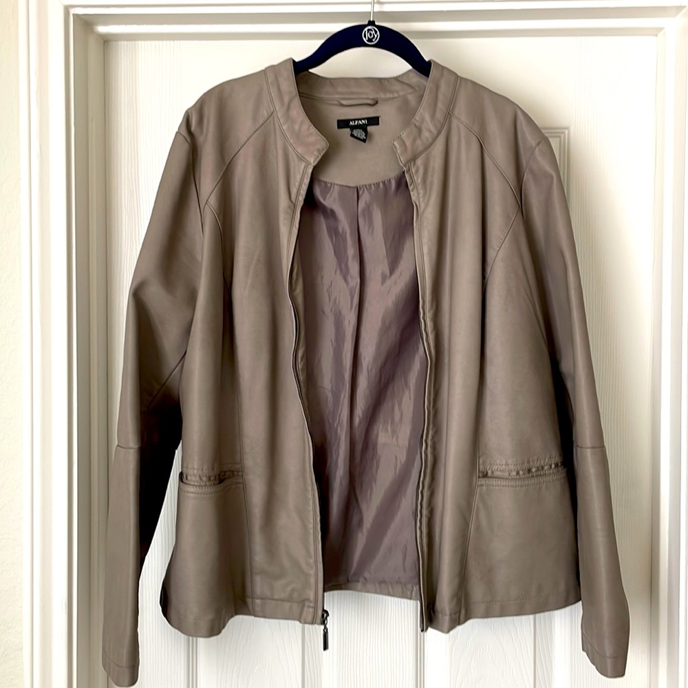 Tan non-leather jacket